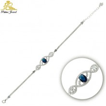 Gümüş Zirkon Taşlı Bilezik / Bileklik